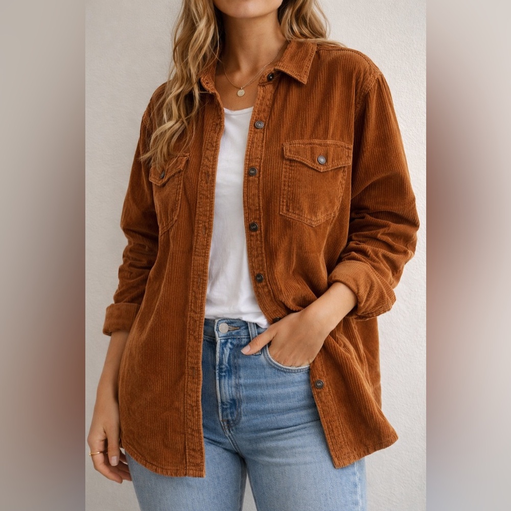 Women’s Angelo Litrico Crafted Goods Corduroy Shacket • Medium